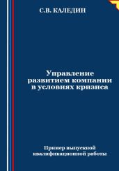 Управление развитием компании в условиях кризиса - Каледин Сергей Евгеньевич